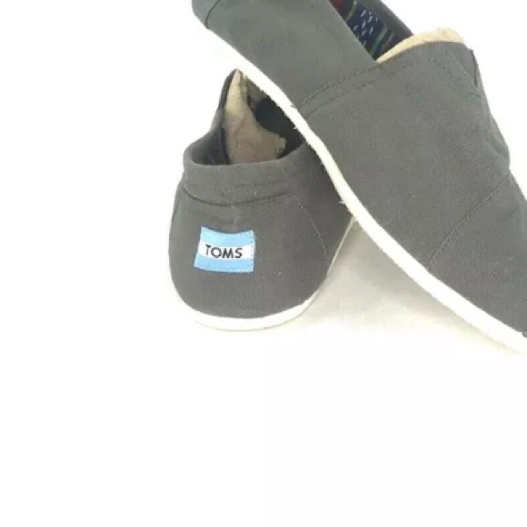 Men Tom's Classic Canvas/Flat Shoes Brand New Gray - Picture 3 of 3